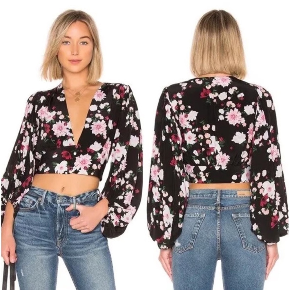 Equipment Floral V-Neck Women's Top